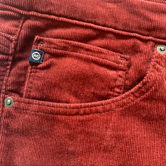 Adriano Goldschmied Ag 'The Stevie' Slim Straight Corduroy Pants in Rust size 29 - Picture 7 of 12